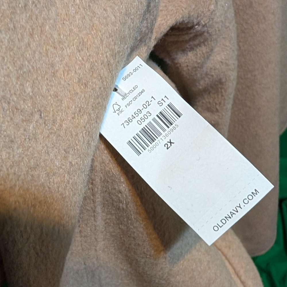 NWT Old Navy Women's Wool Shacket in Tan - Picture 5 of 6